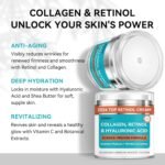 Retinol Face Cream with Collagen & Hyaluronic Acid - Anti Aging & Firming Face Moisturizer for Women & Men - Wrinkle Reduction Night & Day Cream, 1.7 Fl Oz - Image 3