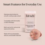 Kitsch Scalp & Hair Oil Applicator – Stainless Steel Bristles Scalp Oil Applicator for Even Distribution, Mess-Free Oiling & Head Massager Scalp – Precision Hair Care Tool for Roots & All Hair Types - Image 4