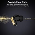 Monster N-Lite 217 Wireless Earbuds, Bluetooth 6.0 Stereo Headphones with Powerful Bass, Built-in Smart Noise Cancelling Mic for Clear Calls, Comfortable Fit, 32H Playtime, IPX5 Waterproof, Black - Image 4