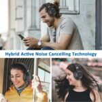 KVIDIO Active Noise Cancelling Headphones, 70 Hours Playtime Bluetooth Headphones Wireless with Microphone, Transparency Mode, Deep Bass and Hi-Fi Stereo Sound Over Ear for Travel Office - Image 5