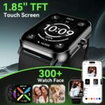 Smart Watch for Men - 1.85"HD 2026 Upgraded Fitness Tracker Bluetooth Call and text Smartwatch with 7 Day Battery 5 ATM Waterproof Heart Rate Sleep Monitor 130+ Sport Modes for Android & iOS (Black) - Image 7
