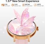 Smart Watch for Women,1.57" Touch Screen Smartwatch for iPhone& Samsung& Android,Answer/Make Call,Fitness Tracker with Heart Rate/SpO2/Sleep Monitor,IP68 Waterproof,110+ Sports Mode,2 Bands - Image 5