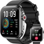 Smart Watch for Men Women, 1000mAh Battery 100-Day Standby Time, 1.85" HD Screen Fitness Tracker, 110+ Sport Modes, IP68 Waterproof, Heart Rate/Sleep Monitor, Fitness Watch for Android/iOS (Black)