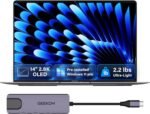 GEEKOM GeekBook X14 Pro Laptop, 2.2lbs Ultra Thin 14" 2.8K OLED Laptop Computer, Ultra 9 185H, 32GB LPDDR5x 7500MHz RAM 1TB SSD, Up to 16 Hour, 2X USB4, Fingerprint, Hub, Copilot, Windows 11 Pro