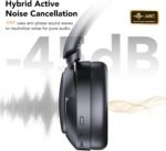 Hybrid Active Noise Cancelling Bluetooth Headphones, Wireless Over Ear Headphones with Bluetooth 5.4, 80H Playtime, Stereo Sound, 6 ENC Clear Call Mic, Low Latency for Travel Office Workout - Image 2