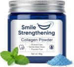 Collagen Powder for Gums, Collagen Gum Powder with Hydroxyapatite & Collagens, Enamel Strengthening, Toothpaste Powders for Coffee and Tea Stains, Plant-Based Oral Care Formula for Adults, Mint, 2 Oz