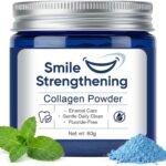 Collagen Powder for Gums, Collagen Gum Powder with Hydroxyapatite & Collagens, Enamel Strengthening, Toothpaste Powders for Coffee and Tea Stains, Plant-Based Oral Care Formula for Adults, Mint, 2 Oz
