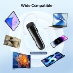 Bluetooth Headset Wireless Earpiece HD Hands Free Headphones with Microphone Lightweight Single Ear Earphones with Mute for iPhone Samsung Android Cell Phone PC Laptop TV Work Office Driving Business - Image 6