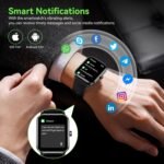 Smart Watch for Men - 1.85"HD 2026 Upgraded Fitness Tracker Bluetooth Call and text Smartwatch with 7 Day Battery 5 ATM Waterproof Heart Rate Sleep Monitor 130+ Sport Modes for Android & iOS (Black) - Image 2