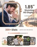 Smart Watch for Women for iPhone Android: 1.85"Smartwatch with Make/Answer Call Sleep Heart Rate SpO2 Blood Pressure Monitor IP68 Waterproof 120+Sport Mode Fitness Tracker 1000mAh Battery 2Bands Pink - Image 7