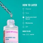 Good Molecules Hyaluronic Acid Serum - 1% Hyaluronic Acid Non-greasy Ultra Hydrating Serum, Facial Moisturizer for Plumper Skin, Skin Care for Face - Image 5