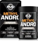 PMD Methyl Andro Hardcore - Support Testosterone for Lean Muscle & Strength Gains-Weightlifting and Workout Performance- Dietary Supplement (90 Capsules)