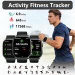 Smart Watch, 2.01" AMOLED Curved Touchscreen Fitness Watch for Men Women, IP68 Waterproof, 24/7 Heart Rate/Sleep Monitor, Fitness Tracker with Pedometer, 120+ Sports Modes, Smartwatch for Android iOS - Image 7