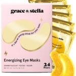 grace & stella Award Winning Under Eye Mask - Birthday Gifts for Women - Gel Eye Patches for Dark Circles, Puffy Eyes, Undereye Bags - Mothers Day Gifts for Mom - Vegan Self Care (24 Pairs, Gold)