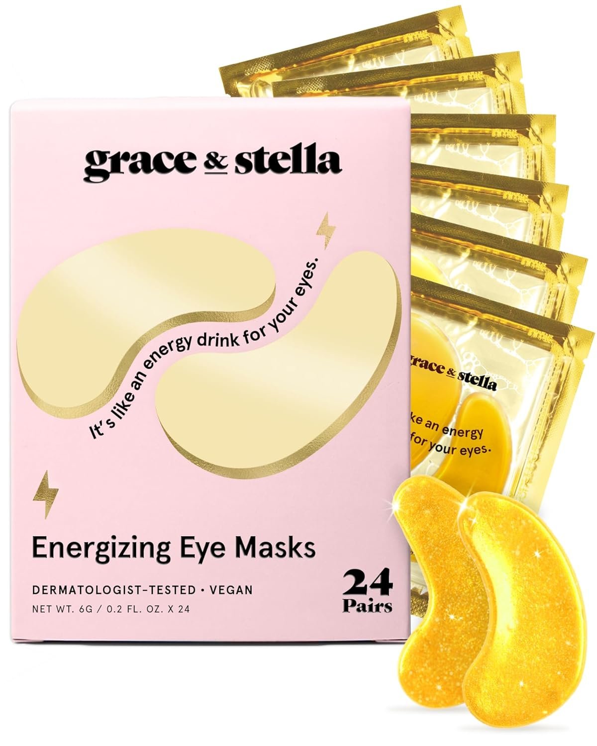 71klB9KjwIL._SL1500_.jpg grace & stella Award Winning Under Eye Mask - Birthday Gifts for Women - Gel Eye Patches for Dark Circles, Puffy Eyes, Undereye Bags - Mothers Day Gifts for Mom - Vegan Self Care (24 Pairs, Gold) - Image 1