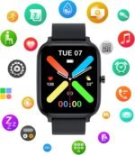 Smart Watch for Men Women Compatible with iPhone Samsung Android Phone 1.69 inch Full Touch Screen IP68 Waterproof Bluetooh Fitness Tracker Heart Rate/Sleep Monitor (Black) - Image 8