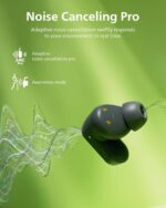 Philips TAT3519 Wireless Earbuds,True Wireless Headphones with Noise Canceling Pro,Dynamic Bass,Clear Call,24 H Battery Life,Fast Charging,Bluetooth 5.3,IPX4,App/Touch Control,Black - Image 3