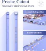 GVIEWIN for Google Pixel 10a Case with Screen Protector, [Military Grade Drop Protection] Non Yellowing Clear Floral Slim Phone Cover for Women 2026 6.3"(Cherry Blossoms/Purple) - Image 7