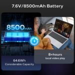 OTVOC Laptop 15.6 inch Windows 11, VocBook 15, Celeron N5100, 16GB RAM, 512GB PCIE NvMe SSD, 4TB Expansion, 15.6" FHD IPS, 2.0MP, 2.4G+5G WiFi, Bluetooth 5.0, Type-C, HDMI, RJ45, HDD, Silver - Image 6