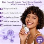 Rosemary Hair Growth Serum Roll-On | Rosemary Oil, Biotin, Anagain, Caffeine, Niacinamide | Fleird™ X7 Technology – Thinning Hair & Hair Fall – Thicker, Fuller Hair for Women & Men,1 Fl Oz (Pack of 2) - Image 3