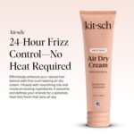Kitsch Smoothing Air Dry Cream for Hair – Frizz Control Hair Care Product with Castor Oil & Coconut Oil – Weightless Styling Cream - Enhances Natural Texture Appearance | Ideal Gifts for Women – 5 oz - Image 2