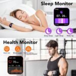 Smart Watch for Men Women (Answer/Make Calls), 1.91" HD Smartwatch with Heart Rate/Sleep Monitor, IP68 Waterproof, 115+ Sports Activity Trackers with Pedometer, Fitness Watch for Android/iPhone - Image 5