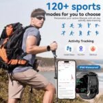 Smart Watch with Alexa Built-in, 1.83" HD Health Fitness Tracker, Bluetooth Calls/Notifications, 120+ Sports Modes, 24/7 Heart Rate/Sleep Tracking, IP68 Waterproof for iPhone and Android (Black) - Image 4