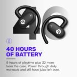 Raycon Fitness Open Ear Earbuds – Open Ear Headphones, Earbuds Wireless Bluetooth, Running Headphones, Sweat & Water-Resistant Earphones, 40 Hours Battery Life (Black) - Image 3