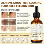 Uocasi Cyperus Rotundus Oil, Cypress Rotundus Oil for Hair Removal, Natural Inhibitor to Reduce Unwanted Hair Growth, Soothes Skin & Minimizes Pores, All Skin Types, 2.02 Oz - Image 3