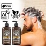 Viking Revolution Sweet Tobacco Mens Shampoo and Conditioner Set with Biotin and Jojoba Oil - Natural Hair Shampoo and Hair Conditioner for Men with Vitamin B5 - Mens Shampoo for Thinning Hair (17Oz) - Image 5