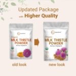 Organic Milk Thistle Tea Powder, 3.5 ounces | Up to 400 Servings | Premium Milk Thistle Liver Detox Supplement | Contains 80% Active Silymarin | Non-GMO, Vegan Friendly, Eco-Friendly Recyclable Bags - Image 4