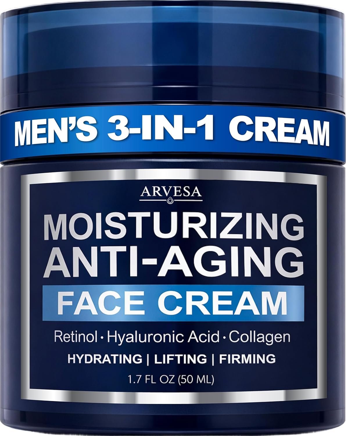 812OtfUrWeL._SL1500_.jpg Mens Face Moisturizer Cream - Anti Aging Cream with Retinol, Collagen & Hyaluronic Acid Lightweight After Shave Lotion for Men - Hydrating, Firming & Wrinkle Repair - Day & Night Facial Men Skin Care - Image 1