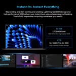 GEEKOM GeekBook X14 Pro Laptop, 2.2lbs Ultra Thin 14" 2.8K OLED Laptop Computer, Ultra 9 185H, 32GB LPDDR5x 7500MHz RAM 1TB SSD, Up to 16 Hour, 2X USB4, Fingerprint, Hub, Copilot, Windows 11 Pro - Image 7