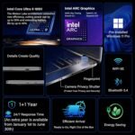 GEEKOM GeekBook X14 Pro Laptop, 2.2lbs Ultra Thin 14" 2.8K OLED Laptop Computer, Ultra 9 185H, 32GB LPDDR5x 7500MHz RAM 1TB SSD, Up to 16 Hour, 2X USB4, Fingerprint, Hub, Copilot, Windows 11 Pro - Image 2