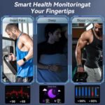 Smart Watch for Men Women, 1000mAh Battery 100-Day Standby Time, 1.85" HD Screen Fitness Tracker, 110+ Sport Modes, IP68 Waterproof, Heart Rate/Sleep Monitor, Fitness Watch for Android/iOS (Black) - Image 5