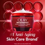 Olay Face Moisturizer, Regenerist Micro-Sculpting Cream for Women, Fragrance-Free - Anti-Aging, Anti-Wrinkle, Firming Skin Care - Triple Collagen Cream, Peptide, Hyaluronic Acid, Niacinamide, 2.6oz - Image 10