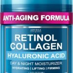 Retinol Cream for Face - Anti-Aging Moisturizer Wrinkle Cream with Collagen & Hyaluronic Acid - Face & Neck Moisturizer for Firming, Hydration & Smooth Skin - Day & Night Skin Care for Women & Men