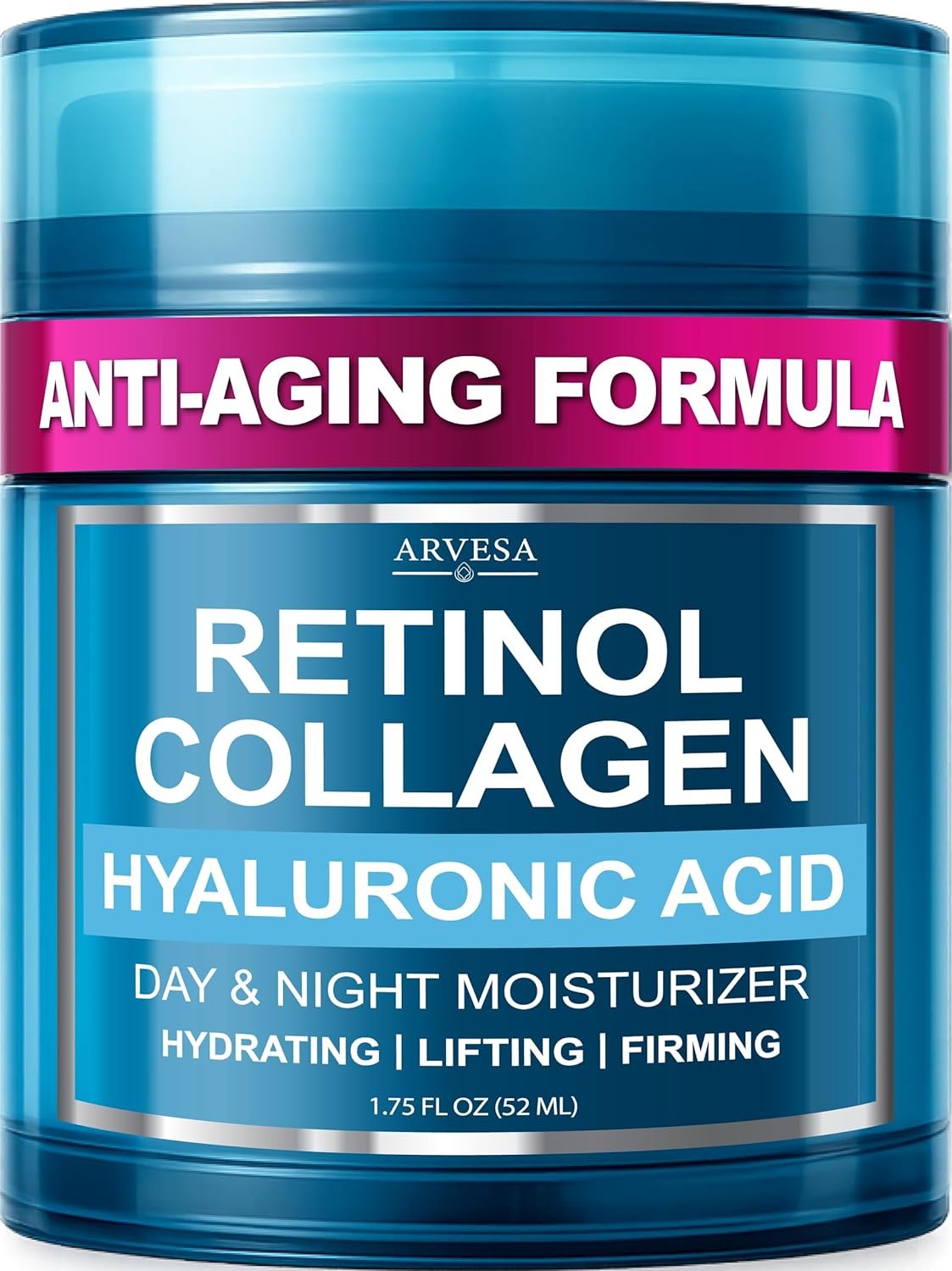 81DO5MtHjhL._SL1500_.jpg Retinol Cream for Face - Anti-Aging Moisturizer Wrinkle Cream with Collagen & Hyaluronic Acid - Face & Neck Moisturizer for Firming, Hydration & Smooth Skin - Day & Night Skin Care for Women & Men - Image 1