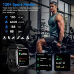 Smart Watches for Men Women with Alexa Built-in, Bluetooth Call, 1.85" HD Touchscreen, 120+ Sport Modes, IP68 Waterproof, 7-Day Battery, 24/7 Heart Rate & Sleep Monitor for Android iPhone (Black) - Image 3