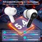 Wireless Earbuds, 48Hrs 2026 Bluetooth Headphones, Hi-Fi Stereo Deep Bass Ear Buds, ENC Noise Cancelling Mic, Clear Calls, IP-X7 Waterproof, USB Sport Earphones in Ear for Phones Laptop Pad, Black - Image 3