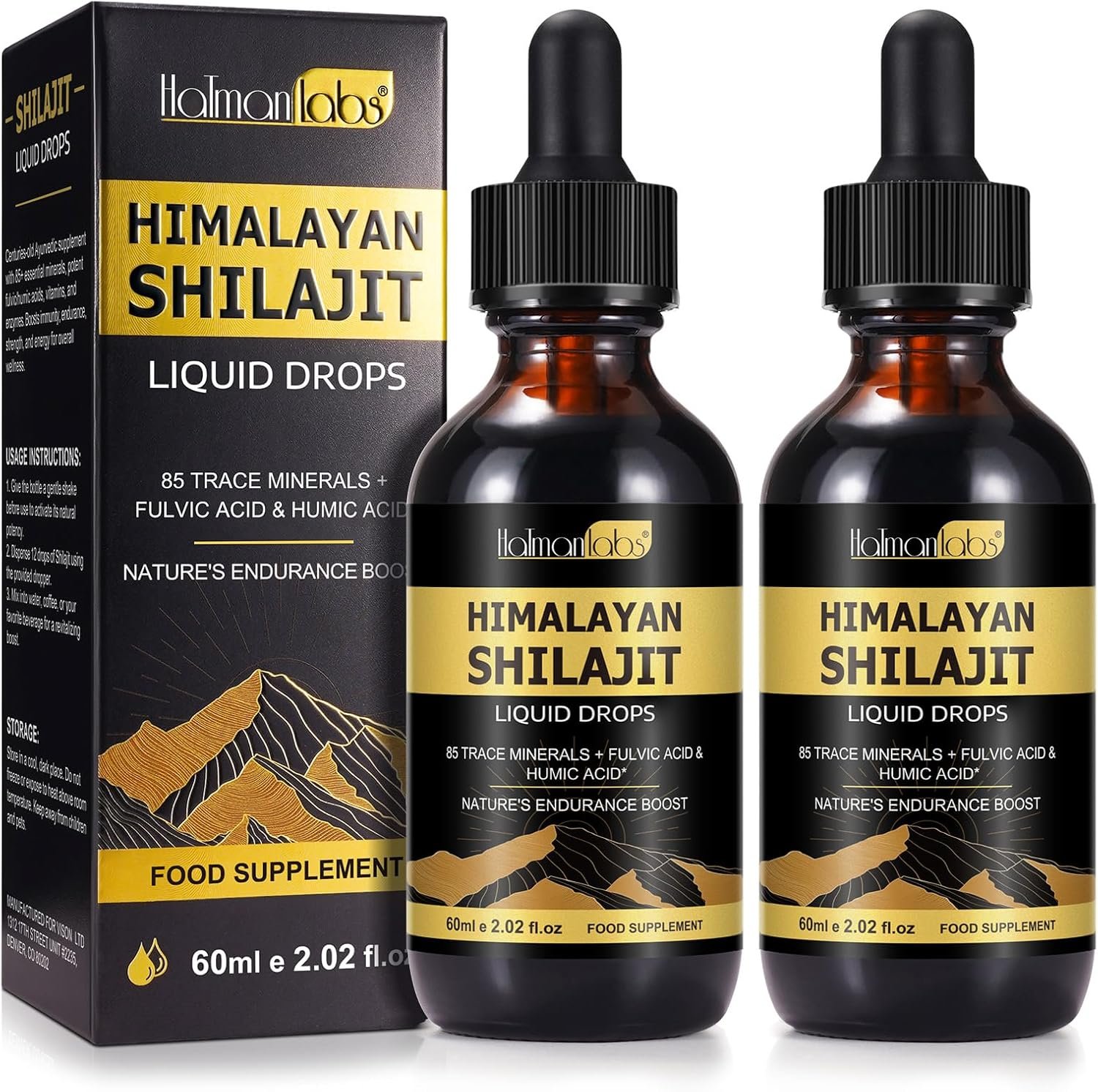 81JBxvULsbL._AC_SL1500_.jpg Shilajit Pure Himalayan Organic Resin Drop, Pure Himalayan Shilajit Resin Liquid Gold Supplement, Shilajit Organic Drop Rich in 85+ Trace Minerals, Shilajit for Men & Women (2.02 Fl Oz (Pack of 2)) - Image 1