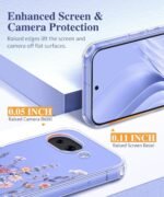 GVIEWIN for Google Pixel 10a Case with Screen Protector, [Military Grade Drop Protection] Non Yellowing Clear Floral Slim Phone Cover for Women 2026 6.3"(Floratopia/Colorful) - Image 5