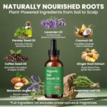 Hair Growth Oil with Rosemary Castor Oil Vegan Strengthening Formula for Thinning Hair Regrowth Treatment in Natural Vegan Hair Serum to Nourish Scalp Stimulate Follicles 3PCS for Man and Women - Image 4