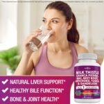 NEW AGE Milk Thistle NAC Chanca Piedra Beet Root Artichoke Dandelion Root Astragalus - Plus TUDCA & Ginger - 120 Count - Image 3