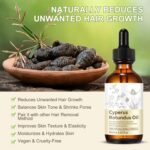 Cyperus Rotundus Oil, Natural for Reducing Body Hair Growth, Cyperus Rotundus Oil for Hair Removal, Reduces Unwanted Hair Growth, Reducing Body Hair Growth, Shrink Pores - 2.02 Fl Oz - Image 2