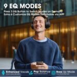 DOQAUS Bluetooth Headphones Over Ear Wireless, 90H Playtime, BT 5.4, 9 EQ Modes via App, Movie & Sleep Mode, HiFi Deep Bass, Memory Foam for Travel, Gym, Phone, PC Stocking Stuffers - Image 6
