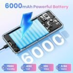 FOSSIBOT S5 Android 15 Cell Phone(2026), 16GB+128GB/2TB Unlocked Phone, 6.88" Display Smartphones, 6000mAh Battery 4G Dual Sim Mobile Phones, 13MP+8MP Camera, Gemini Al Octa-core Chipset/GPS/BT5.0 - Image 2