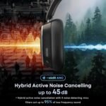 Hybrid Active Noise Cancelling Bluetooth Headphones,Bluetooth 6.0 Over Ear Wireless Headphones with 60H Playtime, Hi-Res Audio, Deep Bass, Memory Foam Ear Cups for Home Office Travel Black - Image 2