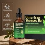 Usma Grass Shampoo Bar + Essential Oil Set, Natural Polygonum Multiflorum Gray Hair Reverse Bar Soap for Men and Women, Herbal Usman Grass Juice Hair Darkening & Growth Liquid Serum Oil - Image 5