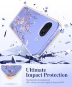 GVIEWIN for Google Pixel 10a Case with Screen Protector, [Military Grade Drop Protection] Non Yellowing Clear Floral Slim Phone Cover for Women 2026 6.3"(Floratopia/Colorful) - Image 4